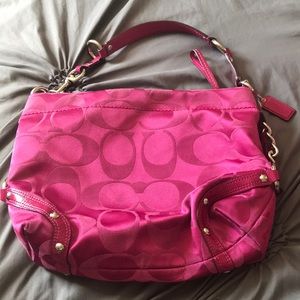 Authentic coach purse with matching wristlet